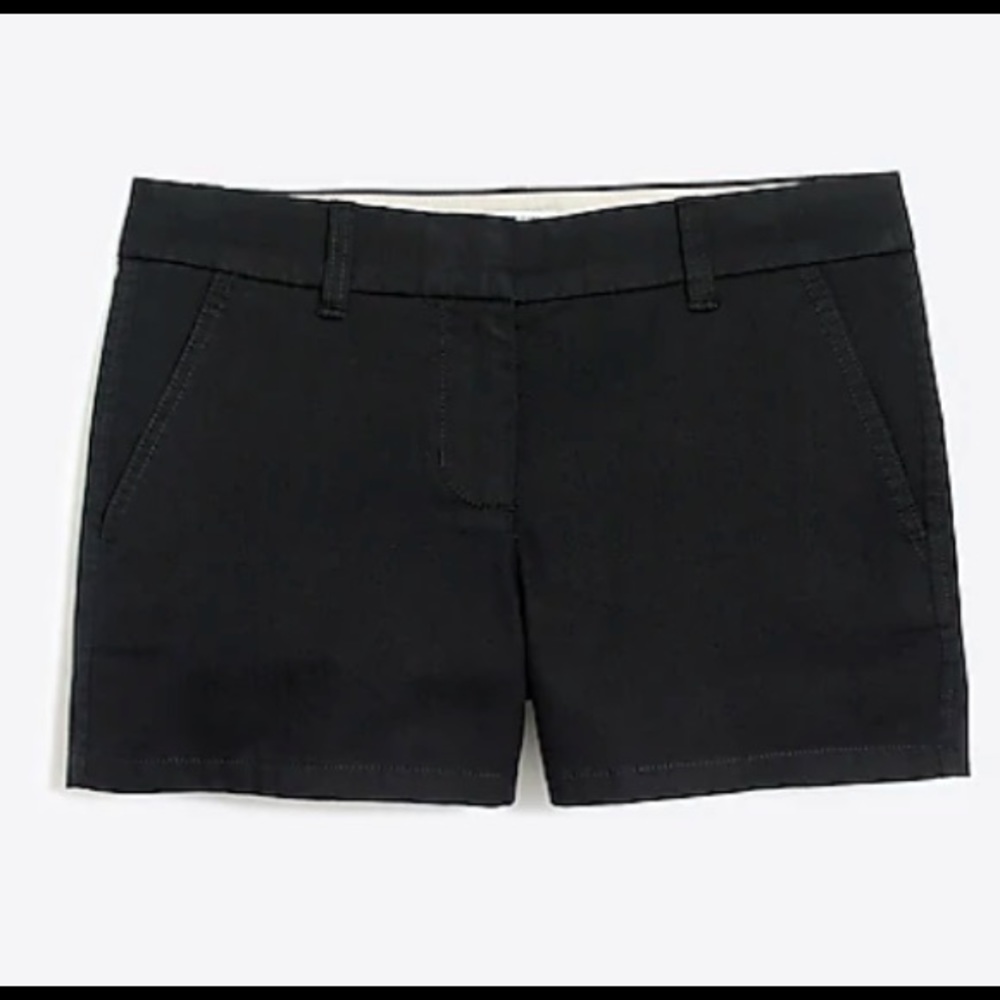J Crew 3.5” black chino shorts